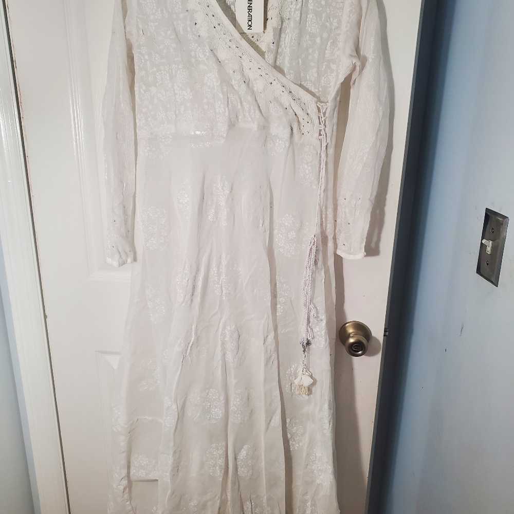 White long maxi dress
